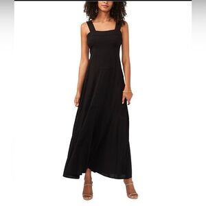 Vince Camuto Black Tiered Sheath Maxi Dress